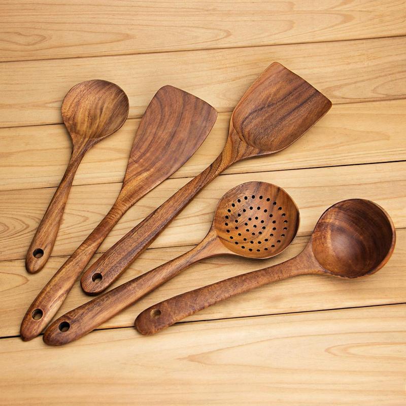 Wooden Spoons, Wooden Spoons for Cooking, 5-Piece Reusable Wood Kitchen Utensils Set Tools for Cooking Nonstick Cookware
Wooden Spoons, Wooden Spoons for Cooking, 5-Piece Reusable Wood Kitchen Utensils Set Tools for Cooking Nonstick Cookware