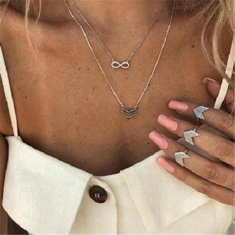Pendant Necklaces Luxury Double Arrow Infinity Necklace For Women Mosaic Crystal Gold Color Clavicle Girl Party Gift
Pendant Necklaces Luxury Double Arrow Infinity Necklace For Women Mosaic Crystal Gold Color Clavicle Girl Party Gift