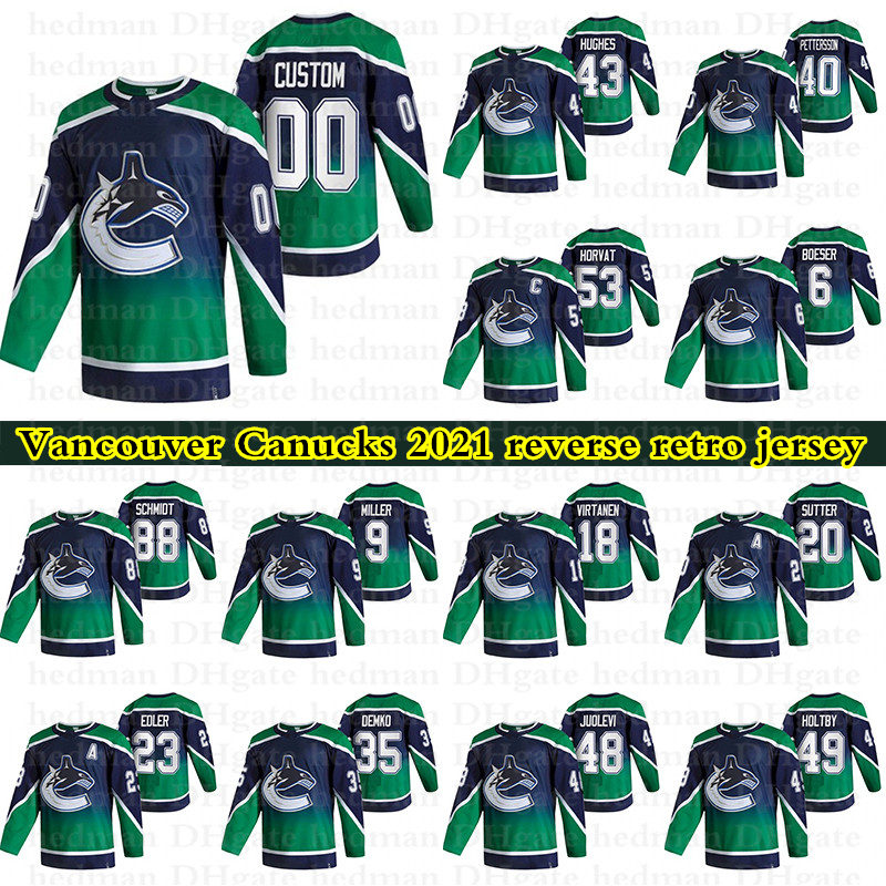 Vancouver Canucks 2021 reverse retro jerseys 40 elias pettersson 53 horvat 6 boeser 43 hughes Customize any number any name hockey jersey, Black;red
Vancouver Canucks 2021 reverse retro jerseys 40 elias pettersson 53 horvat 6 boeser 43 hughes Customize any number any name hockey jersey, Black;red