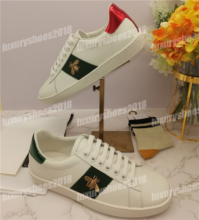 Classic Men Women Casual Shoes Sneakers Green Red Striple Leather Embroidered Sneakers Platform Walking Dress Trainer Shoe Chaussures, G_03
Classic Men Women Casual Shoes Sneakers Green Red Striple Leather Embroidered Sneakers Platform Walking Dress Trainer Shoe Chaussures, G_03