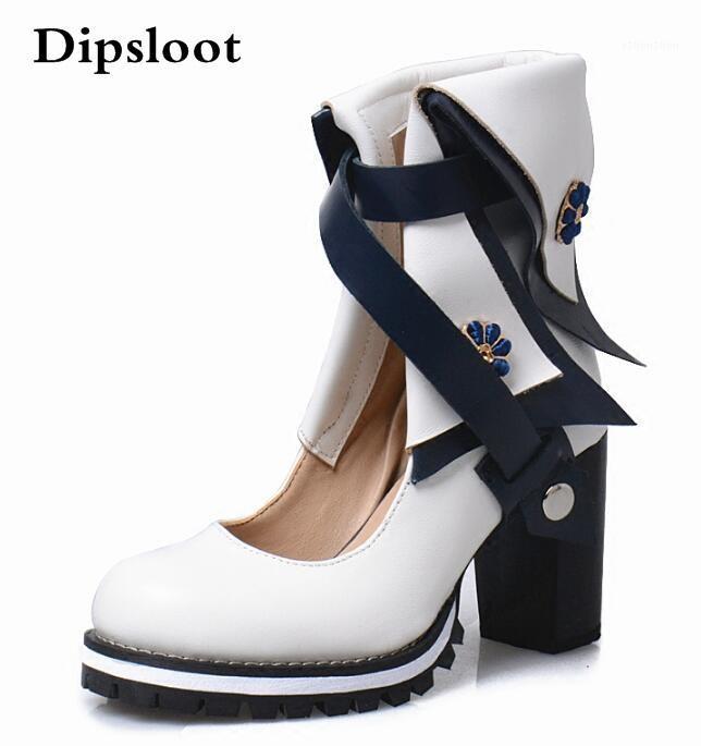 Boots Dipsloot Fashion Women Blue Yellow Red White Patchwork Round Toe Cuts Out Flower Decoration Rough Heels Mid-calf Short Boots1, As picture
Boots Dipsloot Fashion Women Blue Yellow Red White Patchwork Round Toe Cuts Out Flower Decoration Rough Heels Mid-calf Short Boots1, As picture