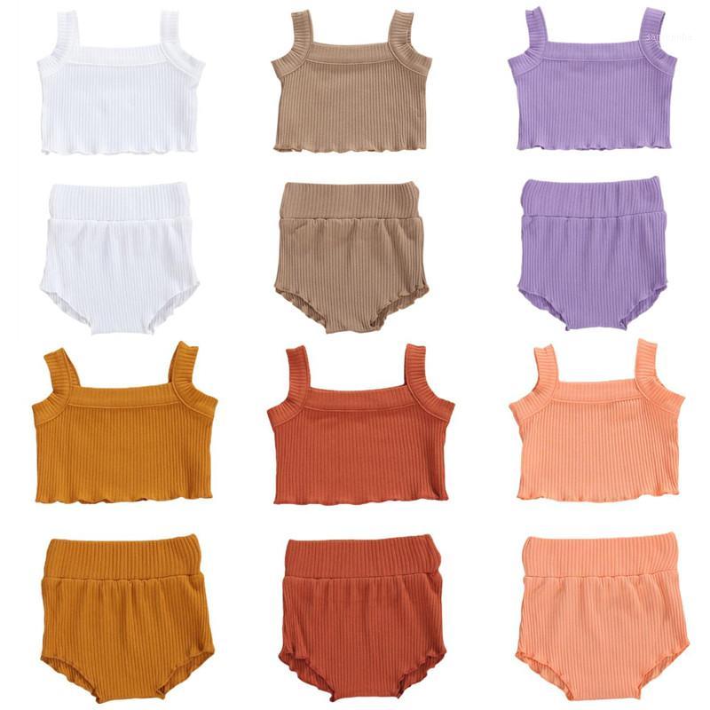 2020 Baby Summer Clothing 2 Pieces Kids Suit Set Fashionable Solid Color Sleeveless T-Shirts Vest Top and Shorts for Baby Girls1
2020 Baby Summer Clothing 2 Pieces Kids Suit Set Fashionable Solid Color Sleeveless T-Shirts Vest Top and Shorts for Baby Girls1