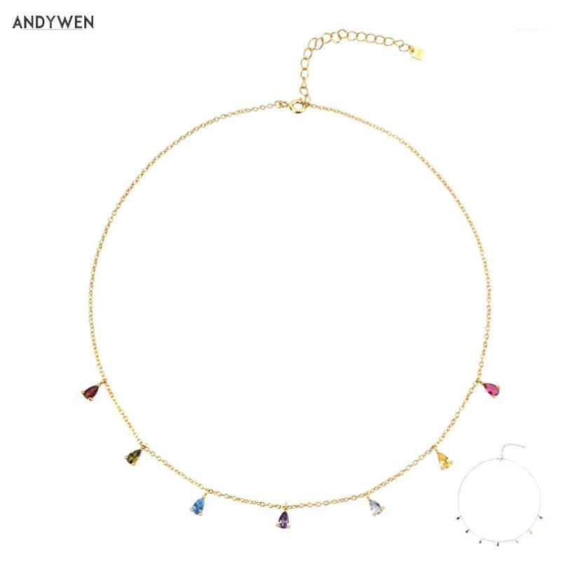 ANDYWEN 925 Sterling Silver Seven Zircon Charms Colorful Rainbow Choker Necklace Chains Women Rock Punk Party Jewelry For Party1
ANDYWEN 925 Sterling Silver Seven Zircon Charms Colorful Rainbow Choker Necklace Chains Women Rock Punk Party Jewelry For Party1