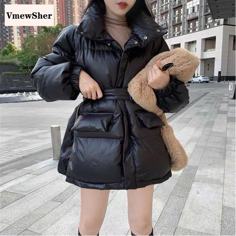VmewSher Women Light Cotton Coat Female 2020 Winter Warm New Glossy Parkas Loose Jacket Stand Collar Parka With Belt Outwear, Black
VmewSher Women Light Cotton Coat Female 2020 Winter Warm New Glossy Parkas Loose Jacket Stand Collar Parka With Belt Outwear, Black