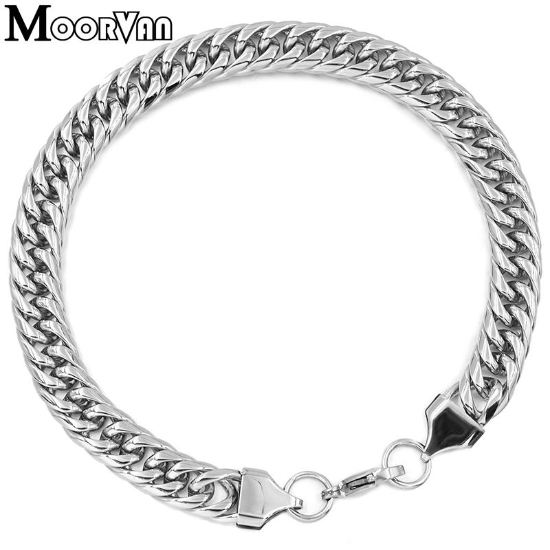 Moorvan stainless steel round cut curb chain for boy men flat snake bracelet jewelry length 22.5cm width 9mm VB480
Moorvan stainless steel round cut curb chain for boy men flat snake bracelet jewelry length 22.5cm width 9mm VB480