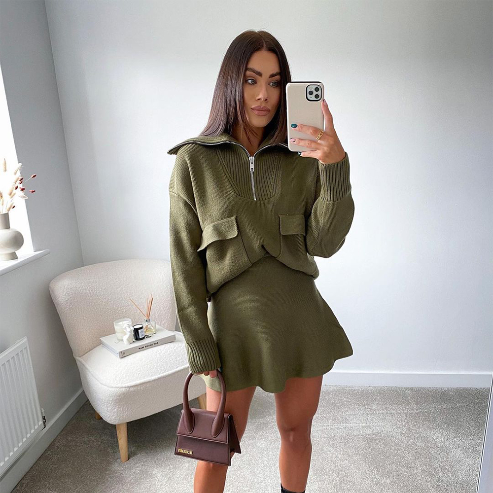 Willshela Women Fashion Knit Sweater Long sleeves High Collar with Zipper Knitwear Casual Knitted sweaters Pullover Woman Tops, Army green
Willshela Women Fashion Knit Sweater Long sleeves High Collar with Zipper Knitwear Casual Knitted sweaters Pullover Woman Tops, Army green