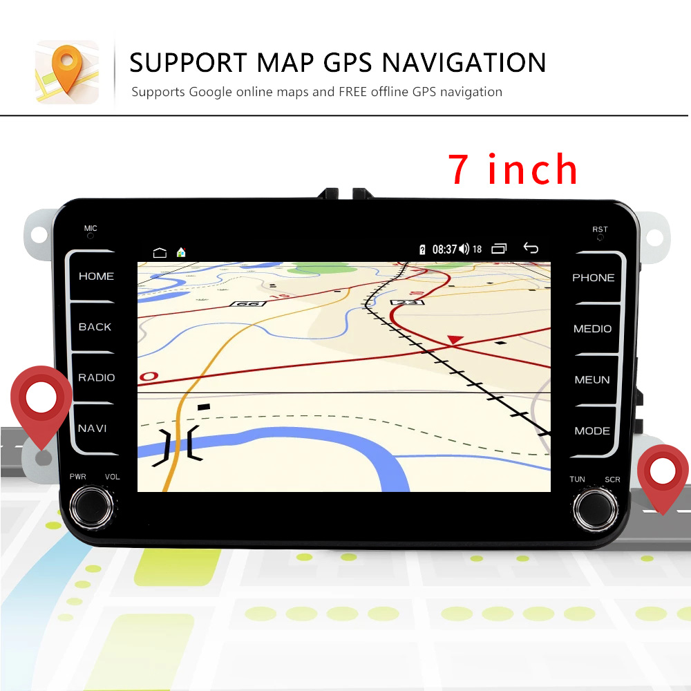 7 Inch Android Car Multimedia player 2 Din WIFI GPS Navigation Autoradio For Skoda VW Passat B6 Polo Golf 5 Touran Seat FM
7 Inch Android Car Multimedia player 2 Din WIFI GPS Navigation Autoradio For Skoda VW Passat B6 Polo Golf 5 Touran Seat FM
