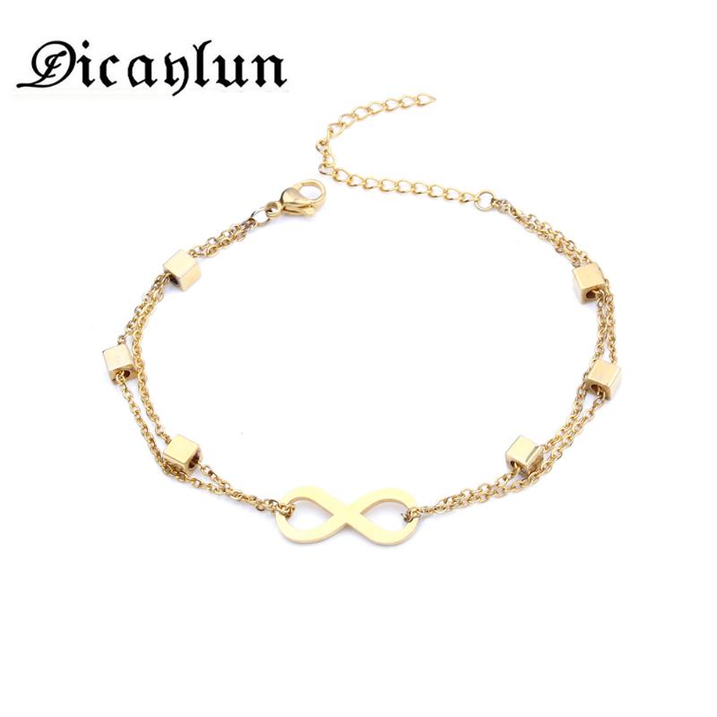 DICAYLUN Stainless Steel Eternal unlimited Bracelet women Charms Cubes Jewelry Accessories Valentines Gold Color Fashion Gift
DICAYLUN Stainless Steel Eternal unlimited Bracelet women Charms Cubes Jewelry Accessories Valentines Gold Color Fashion Gift