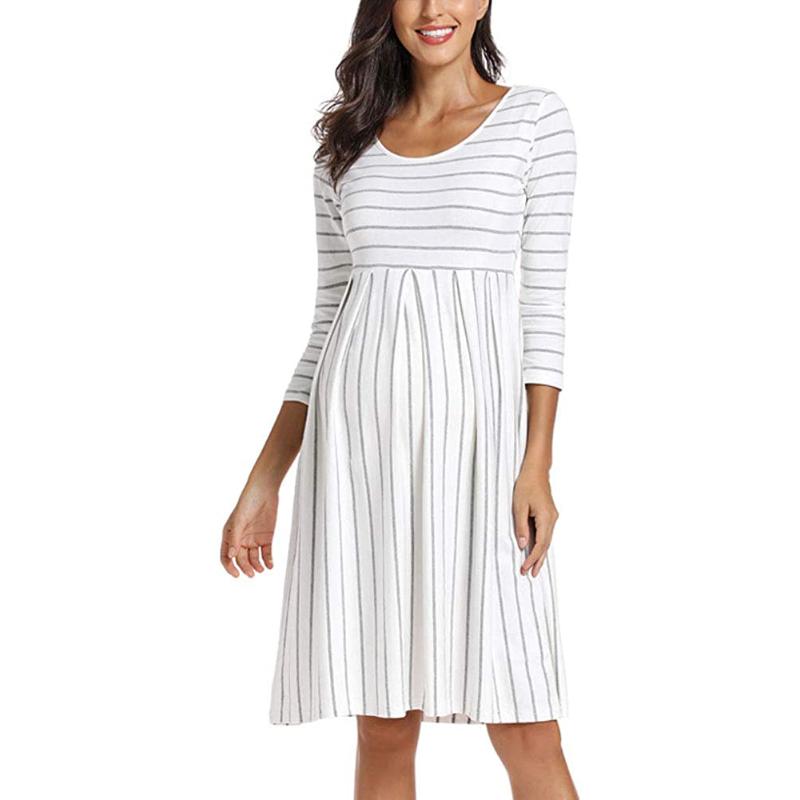 PatPat 2021 New ArrivalMaternity Round collar Stripes Color block Knee length Parachute skirt Long-sleeve Dress, Black
PatPat 2021 New ArrivalMaternity Round collar Stripes Color block Knee length Parachute skirt Long-sleeve Dress, Black