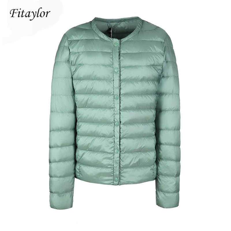 Fitaylor New winter Women Ultra Light White Duck Down Jacket Short Coat Slim Casual Down Coats Female Plus Size S-3xl Warm Parka 201019
