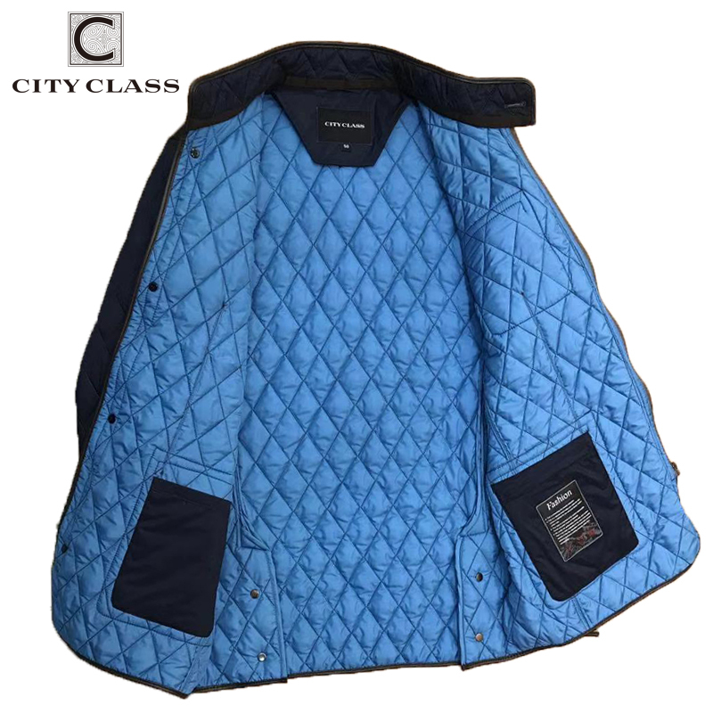 CITY CLASS New Spring Autumn Mens Coat Quilted Jacket Business Casual Fashion Bomber Jacket Coats for Male 8006 201130