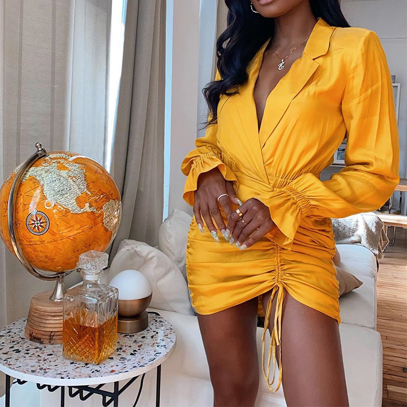 2021 New Women's Autumn Sexy Wrap Hip Slim Mini Winter Solid Color Notched Long Sleeve Drawstring Pullover Party Vestidos Eb2c, Wd655bk
2021 New Women's Autumn Sexy Wrap Hip Slim Mini Winter Solid Color Notched Long Sleeve Drawstring Pullover Party Vestidos Eb2c, Wd655bk