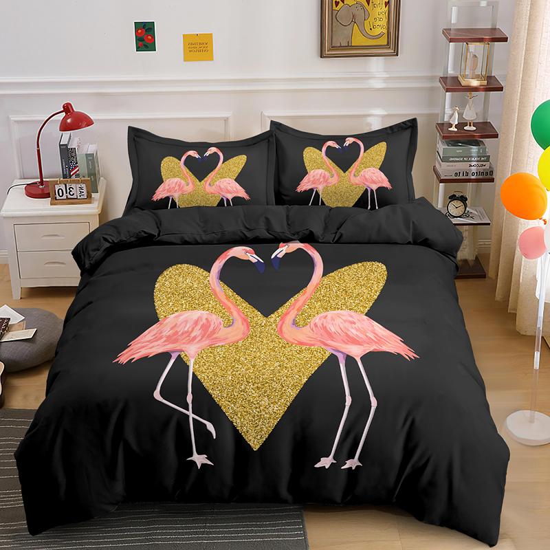 Couple Pink Flamingo Bedding Set For Adult Kids Animal Printed Bed Covers Single Double King Queen Duvet Cover Sets Bedclothes, Bss1539
Couple Pink Flamingo Bedding Set For Adult Kids Animal Printed Bed Covers Single Double King Queen Duvet Cover Sets Bedclothes, Bss1539