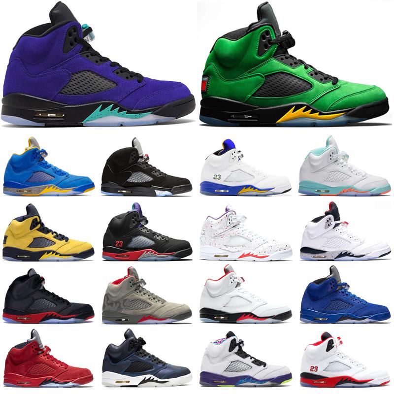2023 Basketball Shoes 75 Men Black Metallic 5 Reflect 3s Grape Oreo 5s Red Suede White 3 Cement Sports athletic Sneaker 7-13