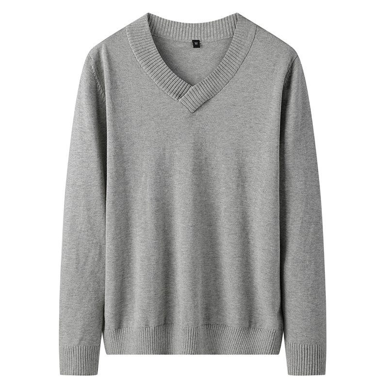 Varsanol Knittwear Mens Sweaters Cotton Pullovers V Neck Fashion Knitted Sweater Men Winter Clothing Solid Full Pull Homme 201119