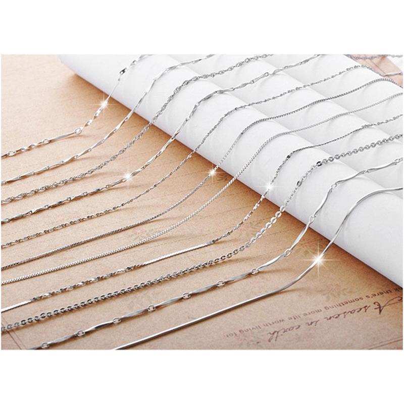Thin Silver plated Necklace 9 Styles Chain Jewelry Findings 16inch 18inch Jewelry Men Women DIY Chains Necklace
Thin Silver plated Necklace 9 Styles Chain Jewelry Findings 16inch 18inch Jewelry Men Women DIY Chains Necklace