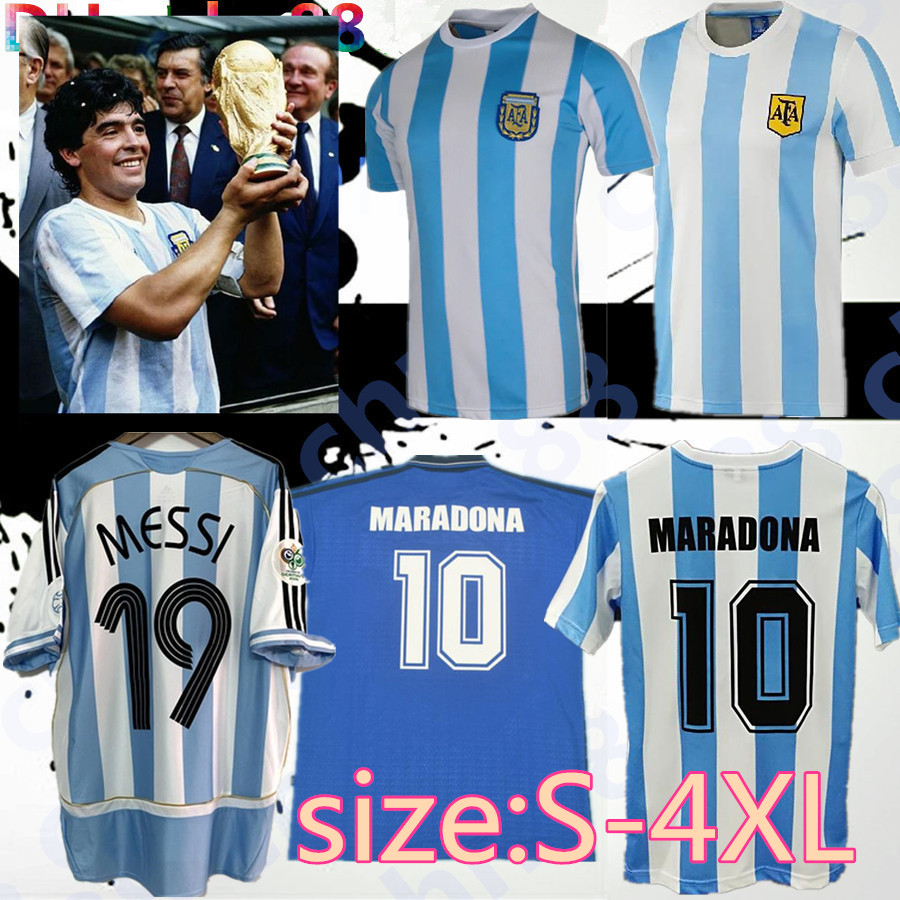 size S- best quality 1978 1986 Argentina Maradona Soccer jersey Retro Version 86 78 Maradona CANIGGIA Quality Football Shirt Batistuta, 1994
size S- best quality 1978 1986 Argentina Maradona Soccer jersey Retro Version 86 78 Maradona CANIGGIA Quality Football Shirt Batistuta, 1994