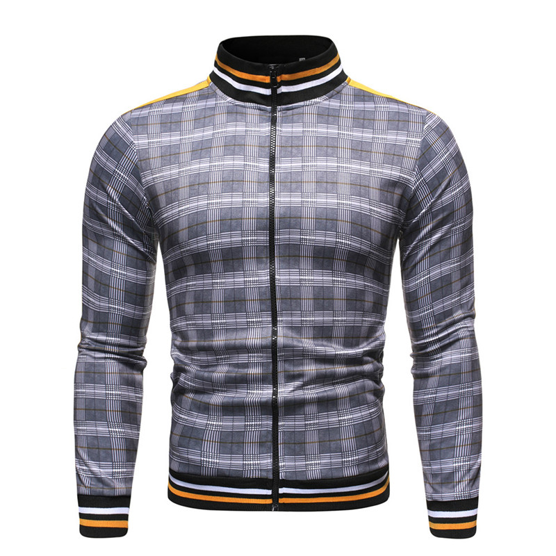 Plaid jacket coat men baseball spring casual fashion striped high quality streetwear bomber jacket men, Yellow
Plaid jacket coat men baseball spring casual fashion striped high quality streetwear bomber jacket men, Yellow