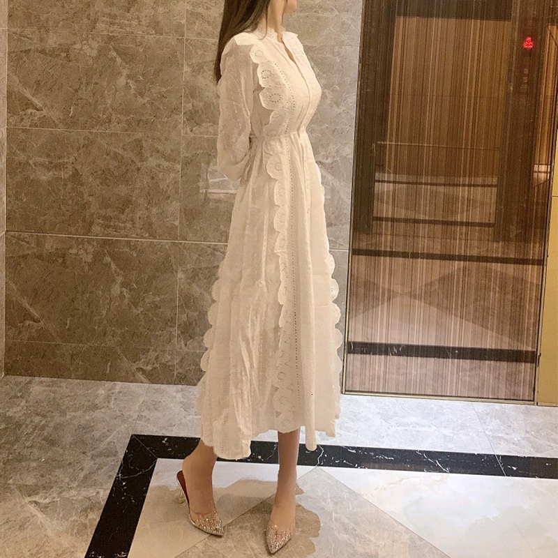 2021 White Solid for Woman Lace with Single-v-breasted Cleavage Dressed Elegant Lady of the Vintage Dress Long Women's Clothes Btra
2021 White Solid for Woman Lace with Single-v-breasted Cleavage Dressed Elegant Lady of the Vintage Dress Long Women's Clothes Btra