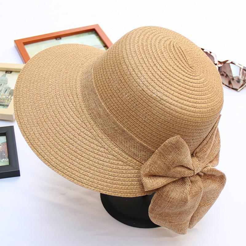 Women Bucket Hat Straw Bowknot Design Sun Cap UV Protection Solid Visor Big Floppy Casual Summer Beach Gift Wide Brim, Khaki
Women Bucket Hat Straw Bowknot Design Sun Cap UV Protection Solid Visor Big Floppy Casual Summer Beach Gift Wide Brim, Khaki