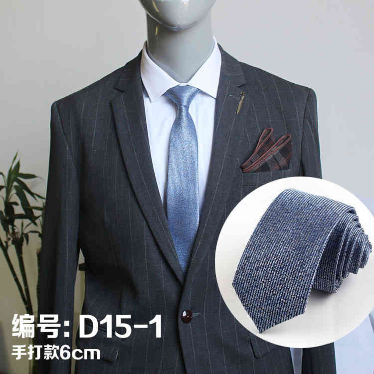 Necktie Scarf Corbata Hand Wear Korean Version Solid Color Broken Flower Tie Administrative Evening Dress Leisure Narrow Formal Business Wedding