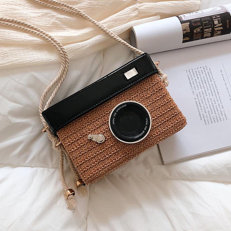 Women's Fashion Woven Camera Pack Female Personality Casual Handbags Western Style Shoulder Messenger Bags Square Box Sac Femme, Brown
Women's Fashion Woven Camera Pack Female Personality Casual Handbags Western Style Shoulder Messenger Bags Square Box Sac Femme, Brown