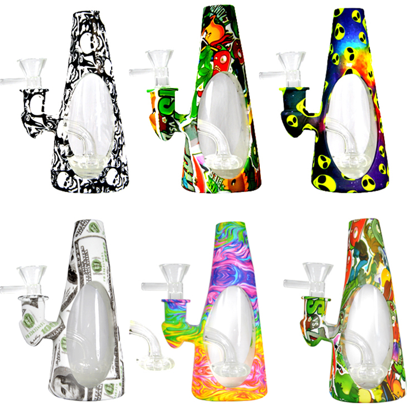 Colorful Silicone Bongs With Bowl Glass Heady Bong Thick Glass 6 Style Oil Rig Pipes Silicone Pipe Smoking Accessories Dab Tool Oil Burner
Colorful Silicone Bongs With Bowl Glass Heady Bong Thick Glass 6 Style Oil Rig Pipes Silicone Pipe Smoking Accessories Dab Tool Oil Burner