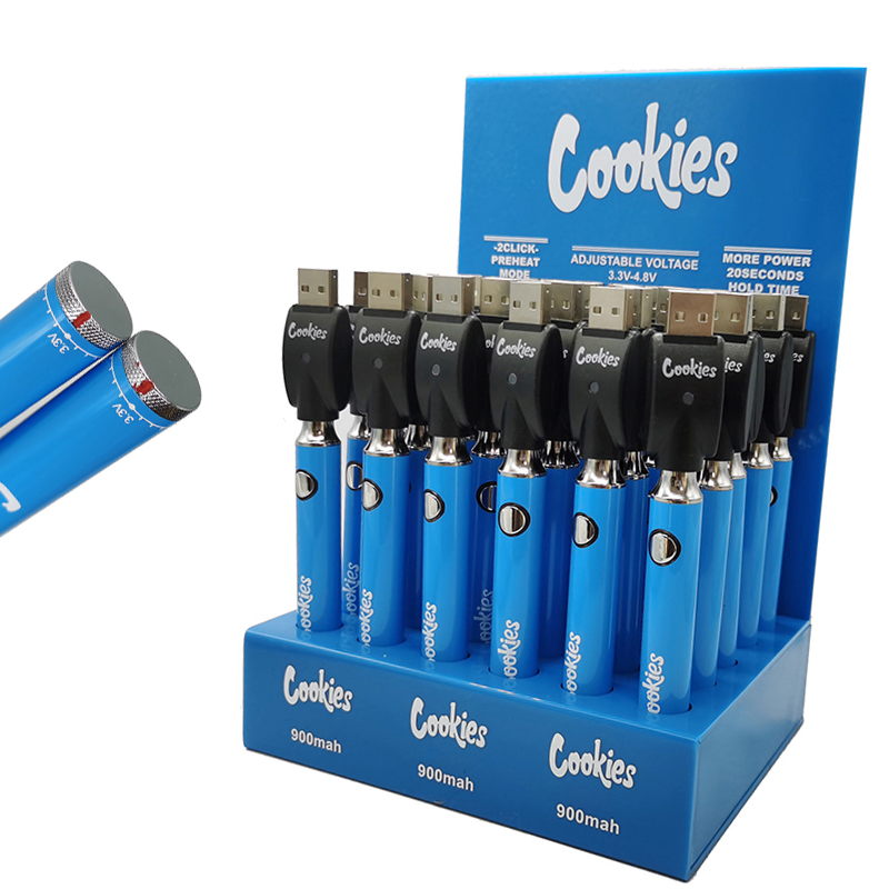 Cookies Preheat Vapes Cart Battery Electronic Cigarettes 900mah Batteries Bottom Spinner 3.3 - 4.8V Preheated Vape Pen Battery with USB Charger 30pcs Display Box
Cookies Preheat Vapes Cart Battery Electronic Cigarettes 900mah Batteries Bottom Spinner 3.3 - 4.8V Preheated Vape Pen Battery with USB Charger 30pcs Display Box