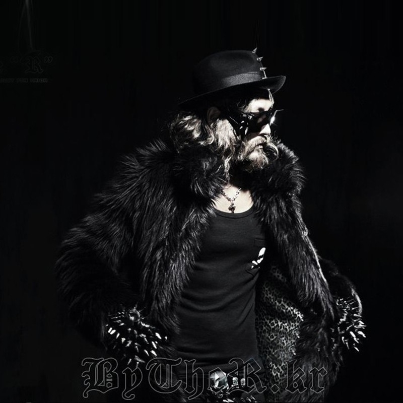 Fashion Man Faux Fur Coat Jaqueta Couro Masculina Men's Winter Faux Fur Jacket Black Gown White Long Windbreaker Thick Warm 201128