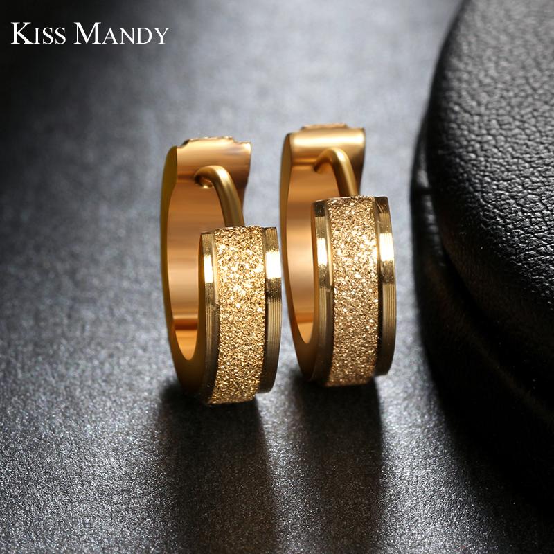 KISS MANDY Women Earrings Gold-color Frosting Surface Push-Back Setting Female Brincos Gift Jewelry FE02
KISS MANDY Women Earrings Gold-color Frosting Surface Push-Back Setting Female Brincos Gift Jewelry FE02