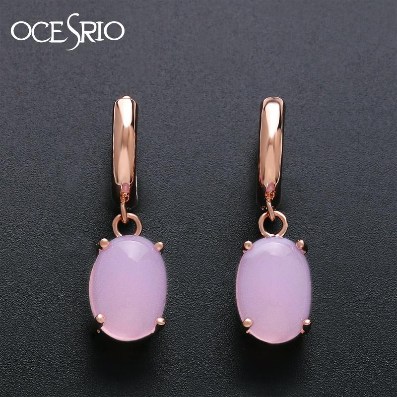 OCESRIO New Fashion 585 Gold Pink Earrings for Women Natural Stone Rose Gold Drop Earrings with Stones Jewelry for Women ers-p12
OCESRIO New Fashion 585 Gold Pink Earrings for Women Natural Stone Rose Gold Drop Earrings with Stones Jewelry for Women ers-p12