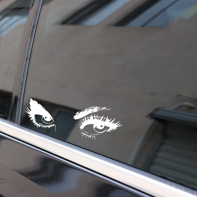 15.3*7.9CM Sexy Beautiful Eyes Car Sticker Gorgeous Lady Eye Decals For Auto Racing Computer Window Door Side Truck Office Home Gift Decoration Decal 