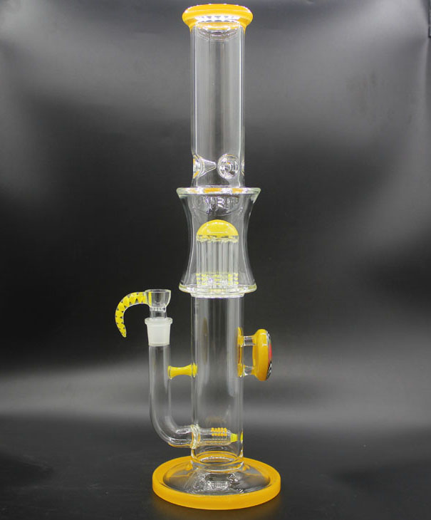 18 inches heavy glass bong with a free hook bowl yellow ring fast delivery 10 arms tree perc honeycomb color glass water pipe
18 inches heavy glass bong with a free hook bowl yellow ring fast delivery 10 arms tree perc honeycomb color glass water pipe