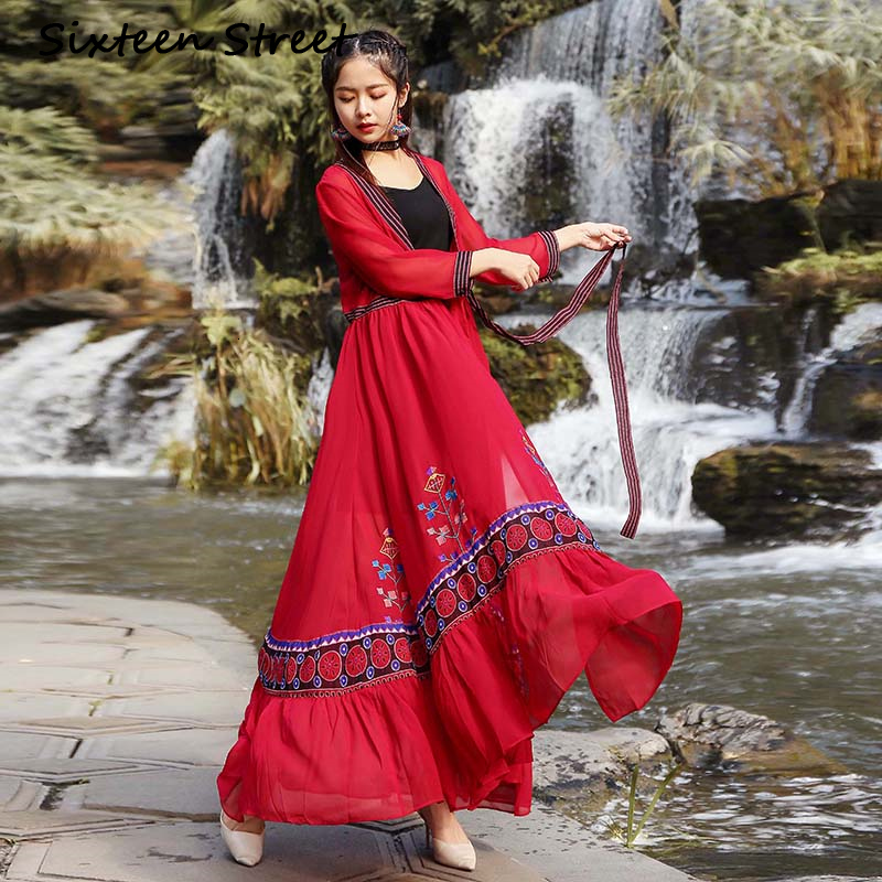 2021 Red Chiffon Vintage Long Female Embroidered with V-cleavage Elegant Evening Party Dress of Summer Fiesta M9hu, Blue
2021 Red Chiffon Vintage Long Female Embroidered with V-cleavage Elegant Evening Party Dress of Summer Fiesta M9hu, Blue