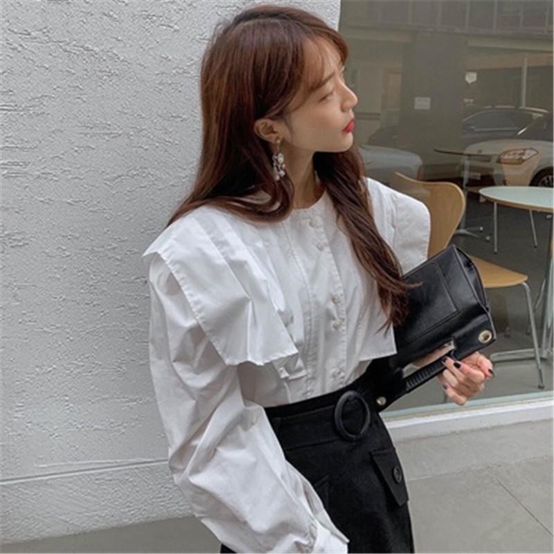 Woment Blouse Shirt Lapel Single Breasted Long-Sleeved Blusas+High Waist Slim Was Thin Black Skirts 2020 Fashion New, White
Woment Blouse Shirt Lapel Single Breasted Long-Sleeved Blusas+High Waist Slim Was Thin Black Skirts 2020 Fashion New, White