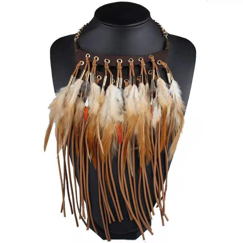 Chokers Dark Academia Fashion Leather Hawaiian Jewelry Bohemian Feather Tennis Necklace For Women
Chokers Dark Academia Fashion Leather Hawaiian Jewelry Bohemian Feather Tennis Necklace For Women