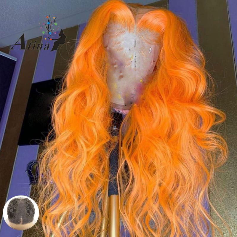 HD Transparent Lace Human Hair Wig Orange Colored Brazilian Remy Natural Hairline Wavy Invisible Lace Front Wig With Baby Hair, As pic
HD Transparent Lace Human Hair Wig Orange Colored Brazilian Remy Natural Hairline Wavy Invisible Lace Front Wig With Baby Hair, As pic