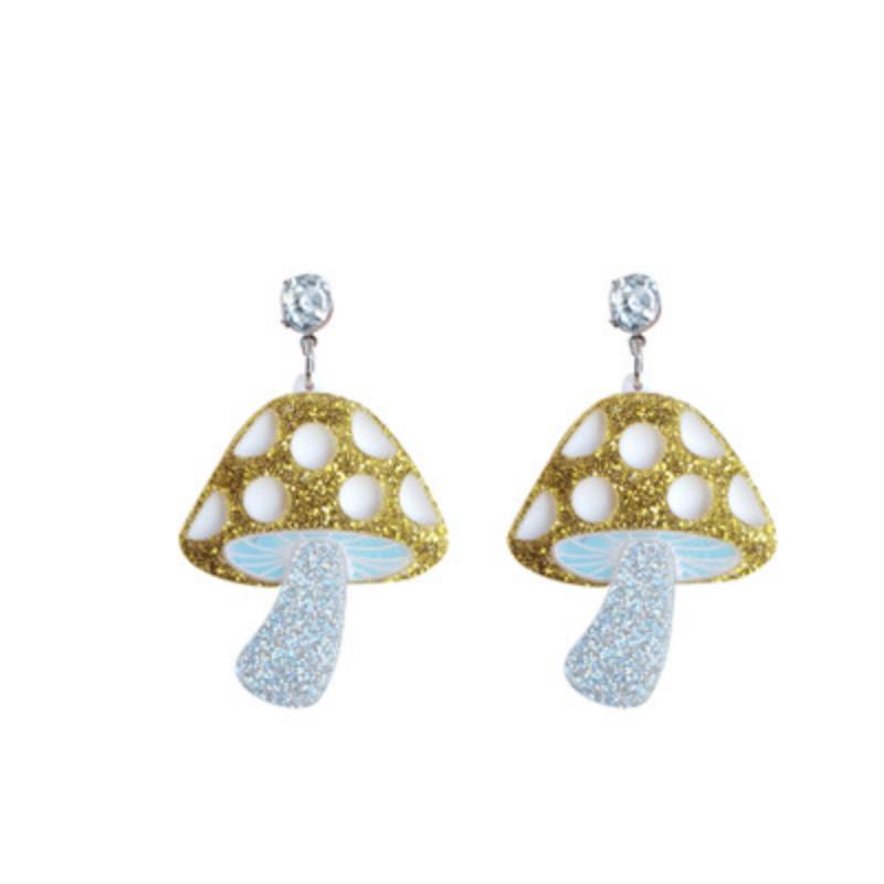 New Gold Mushroom Earrings for Women Fashion Accessories Gift Fashion Cute Cool Crystal Big Long Earrings Kolczyki
New Gold Mushroom Earrings for Women Fashion Accessories Gift Fashion Cute Cool Crystal Big Long Earrings Kolczyki