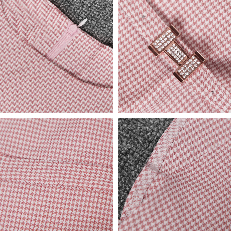 Autumn Spring Fashion Women's Business Pants Suits Office Lady Plaid Checker Ruffles Suits for Women 2 Pieces Set T200818