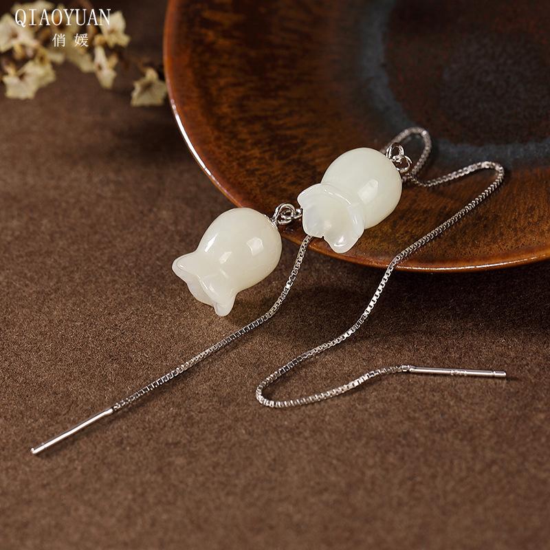 jade earrings 925 silver small women's earrings Chain long jewelry orchid gem 2021 trend earings
jade earrings 925 silver small women's earrings Chain long jewelry orchid gem 2021 trend earings