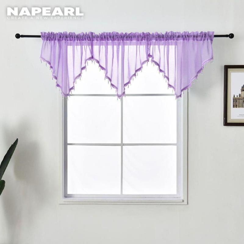 NAPEARL 1 Piece Tulle Curtain Valance New Design Home Decor Solid Color Beads Voile for Kitchen Bedroom Windows Modern Short, White
NAPEARL 1 Piece Tulle Curtain Valance New Design Home Decor Solid Color Beads Voile for Kitchen Bedroom Windows Modern Short, White