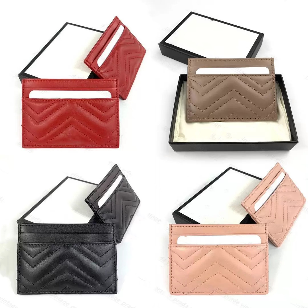 5A luxury Designer purse quality Card Holder Leather style Womens men Purses Mens Key Ring Credit Coin Mini Wallet Bag