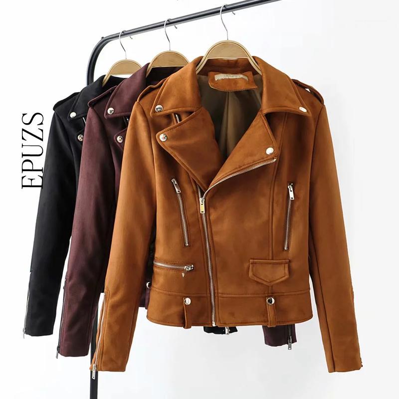 2018 Spring suede jacket women Black Faux PU Leather Jacket Women Zipper basic Outerwear Motorcycle biker Coat1, Burgundy
2018 Spring suede jacket women Black Faux PU Leather Jacket Women Zipper basic Outerwear Motorcycle biker Coat1, Burgundy