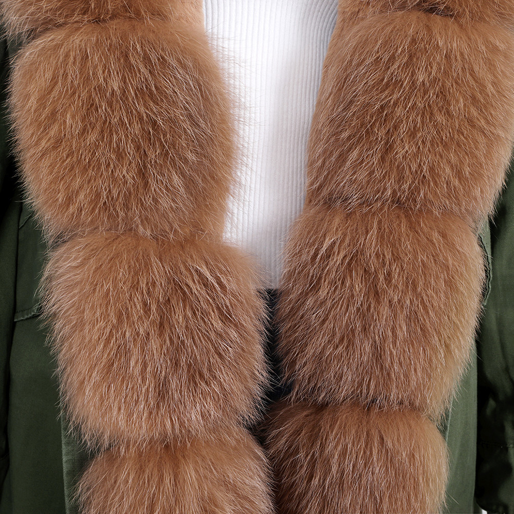 Mao Maokong autumn and winter new fur coat overtheknee style overcoming women's slim warm jacket new Women's coats 201016