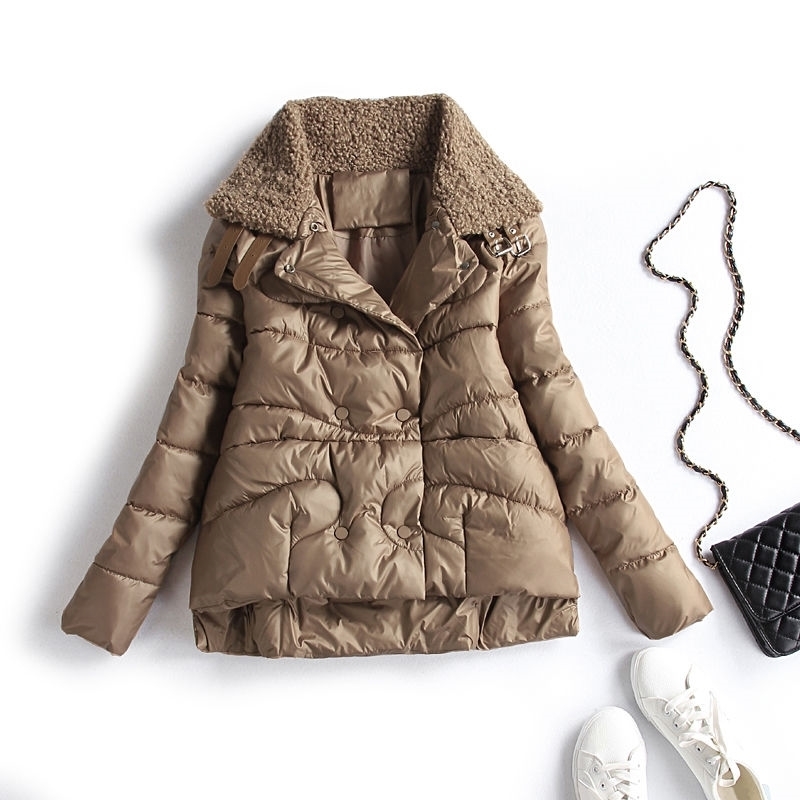 Women's Short Jacket Winter Warm Cotton Coat Thick Clothing Lady Parkas 201019