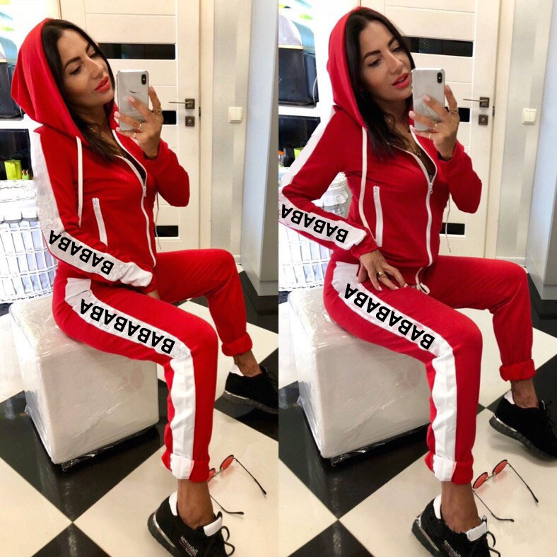 Women Tracksuits Sportswear Sets Casual 2 Piece Zipper Hoodie Jackets + Sweatpants Jogger Suits, Red
Women Tracksuits Sportswear Sets Casual 2 Piece Zipper Hoodie Jackets + Sweatpants Jogger Suits, Red