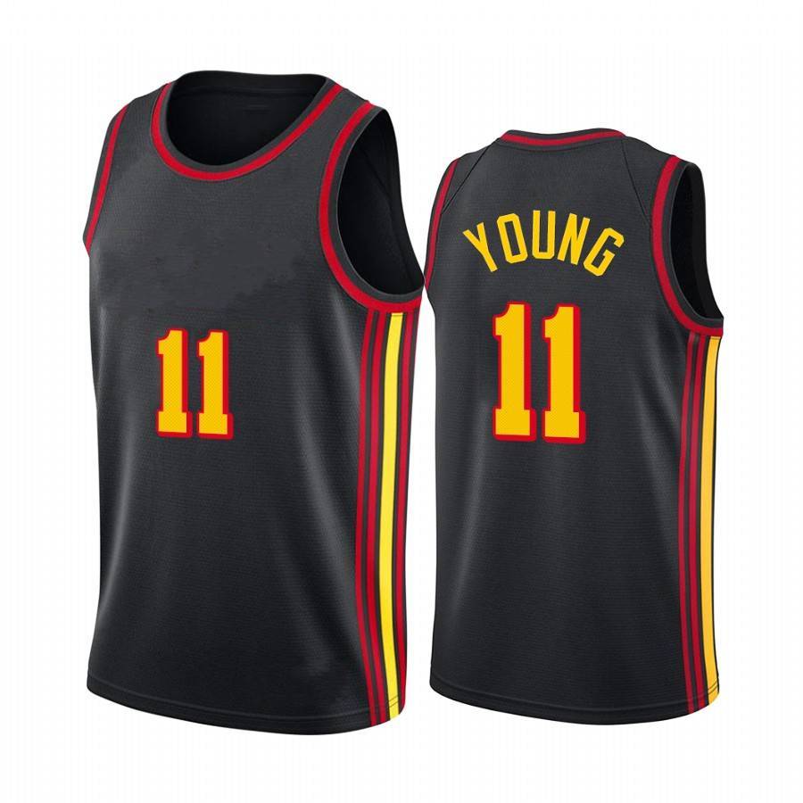2023/24 11 Trae Young City Basketball Jerseys 5 Dejounte Murray Mens 55 Dikembe Mutombo 44 Pete Maravich Retro Shirt