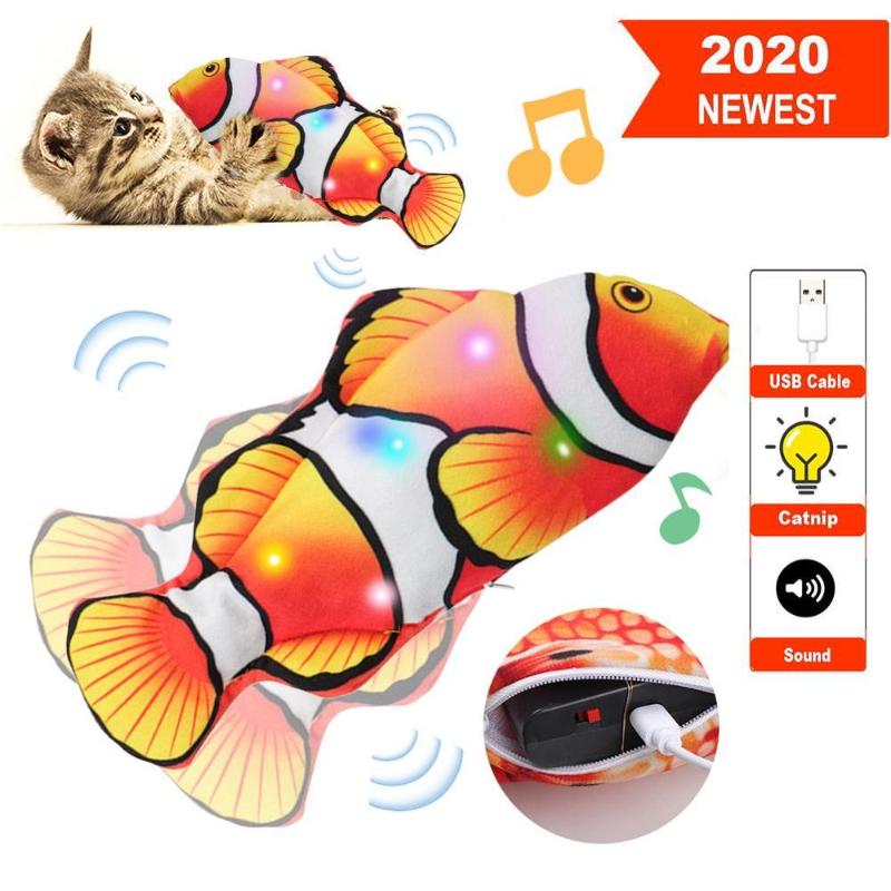 Electric Cat Toys Pet Toys Moving Fish Toy For Cat Interactive Chew Bite For Kitty Kitten Fish Flop Wagging
Electric Cat Toys Pet Toys Moving Fish Toy For Cat Interactive Chew Bite For Kitty Kitten Fish Flop Wagging