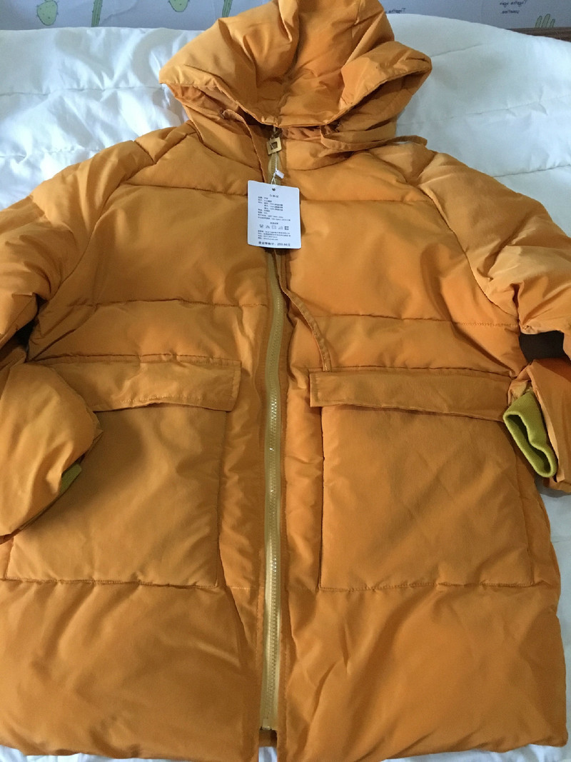 Network kapok yi Female Long mian bao fu Winter Cotton Loose Coat 201127