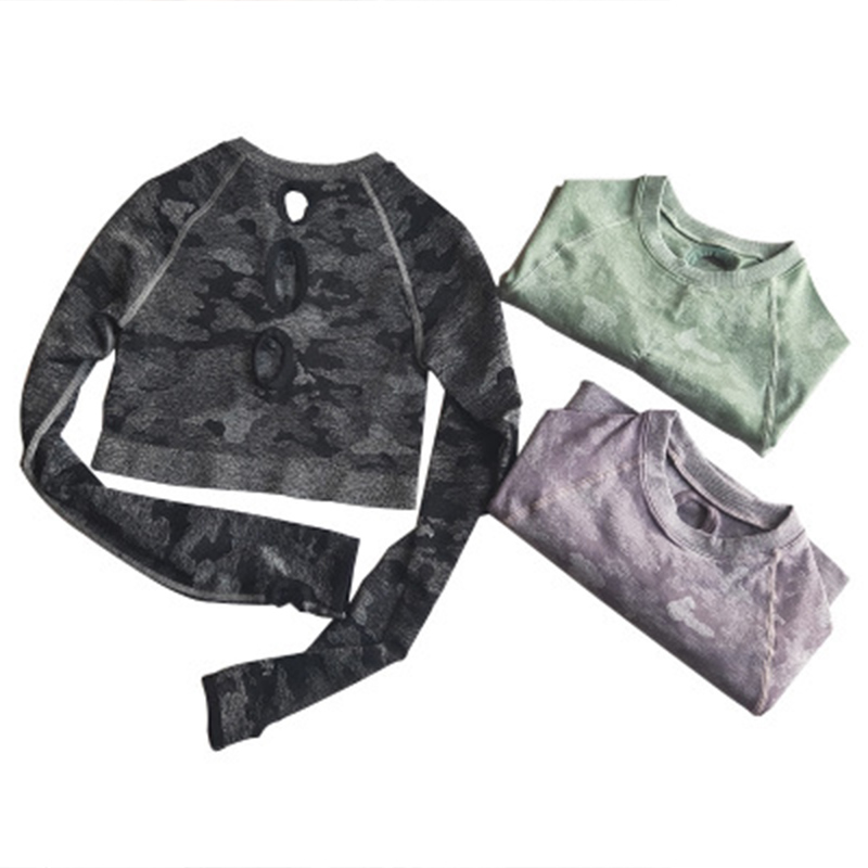 2020 clothing Camo sports bodice for girls, quick-dry running yoga suit, breathable long sleeve T-shirts sports tracksuit, Green
2020 clothing Camo sports bodice for girls, quick-dry running yoga suit, breathable long sleeve T-shirts sports tracksuit, Green